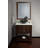 Novatto 16.5'' Black/Silver Glass Circular Bathroom Sink