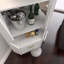 Bar en bois avec dossier en miroir-227445554