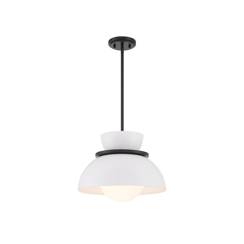 Luminaire suspendu 1 lumière Zoja, Noir mat