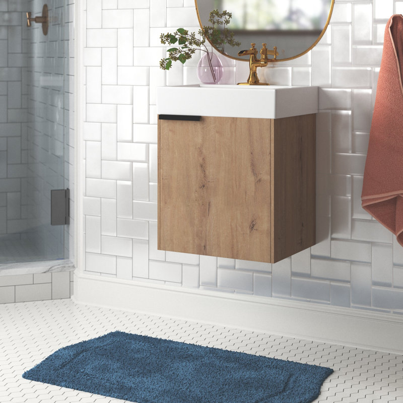 Ensemble de meuble-lavabo mural simple l 19 po