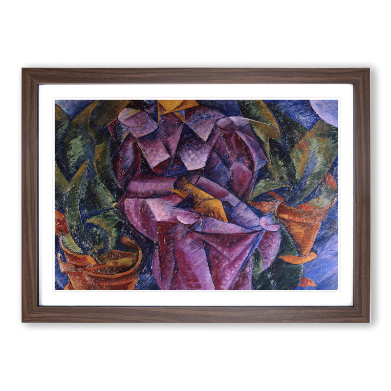 My Heart to Your Heart by Umberto Boccioni - Picture Frame Painting, 27cm H x 36cm W x 2cm D, Walnut Framed
