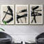 «Lines Crossed I», ensemble de 3 toiles encadrées-97812078-97812076