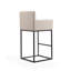 Tabouret de bar en cuir végétalien Ambre-842983117-840680095