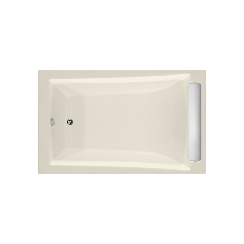 Regal 71'' L Soaking Bathtub, Biscuit, White