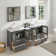 Karson 72'' Double Bathroom Vanity with Engineered Marble Top with Mirror