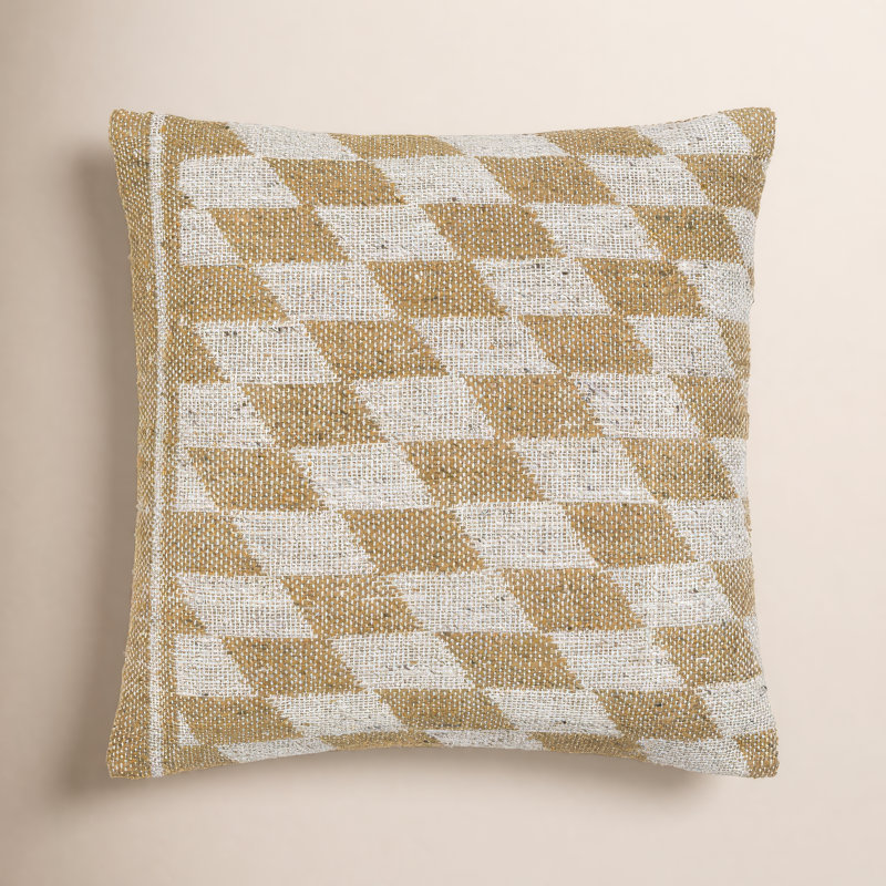 Mahala Geometric Down Pillow Cover, 20" x 20", Down