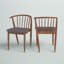 Chaise avec accoudoirs gris / brun Guimond
