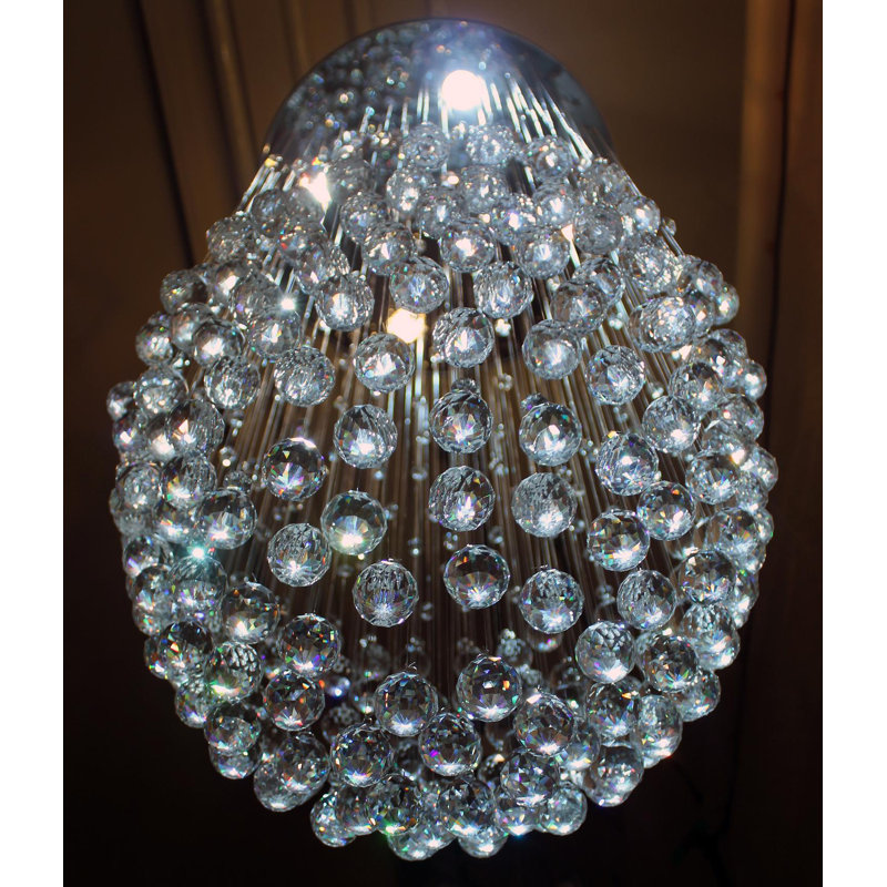 5 - Light Glass Tiered Chandelier