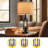 23.75" Industrial Style Touch Table Lamp With Usb Charging,for Living,office,hallway Including Bulb