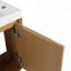 Ensemble de meuble-lavabo mural 18,5 po avec lavabo en résine, porte simple fermée, ensemble d'armoires de salle de bain, panneau de fibres à densité moyenne (KD-Packing)