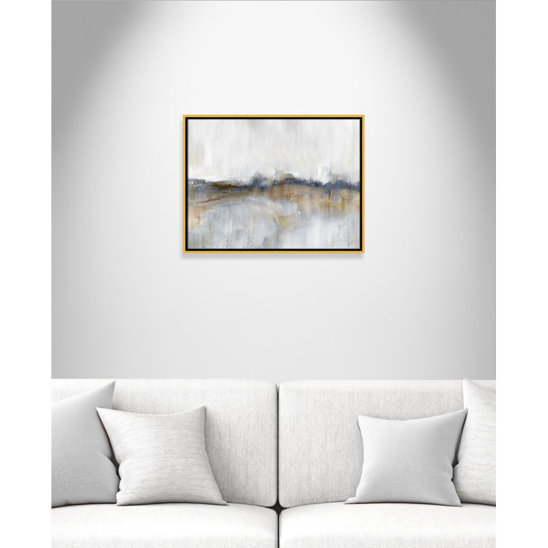 Autumnal Tide by Nan - Floater Frame Print on Canvas, 19.5'' H x 25.5'' W x 2'' D, Gold Framed
