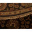 Hand-Knotted High-Quality Black and Brown Round Area Rug