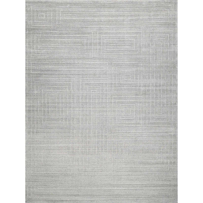 Castelli Geometric Area Rug in Gray, Rectangle 12' x 15', Light Gray