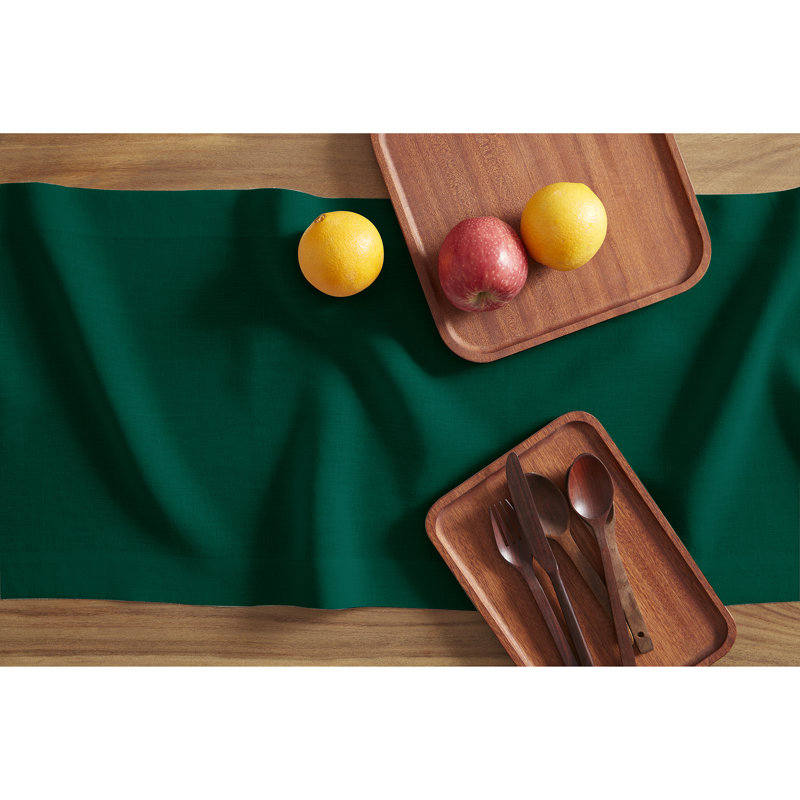 Sonoma - 100% Pure Linen Table Runner (Pre-Washed), 90" x 14", Green