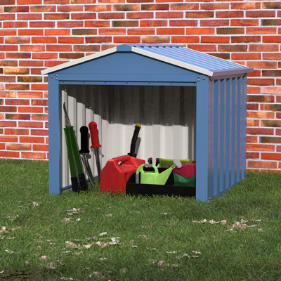 3 ft. W x 3 ft. D Galvanized Steel Garbage Shed, Used for Outdoor Small Tools Storage