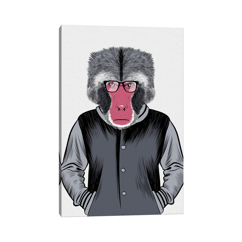 Ape School by Alberto Perez - Wrapped Canvas Painting, 152.5 cm H x 101.5 cm W