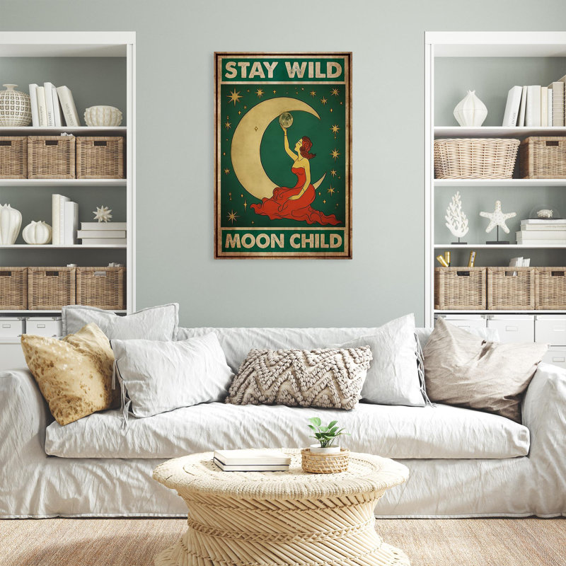 «Witch Stay Wild Moon Child», impression sur toile, H 36 po x l 24 po x P 1,25 po