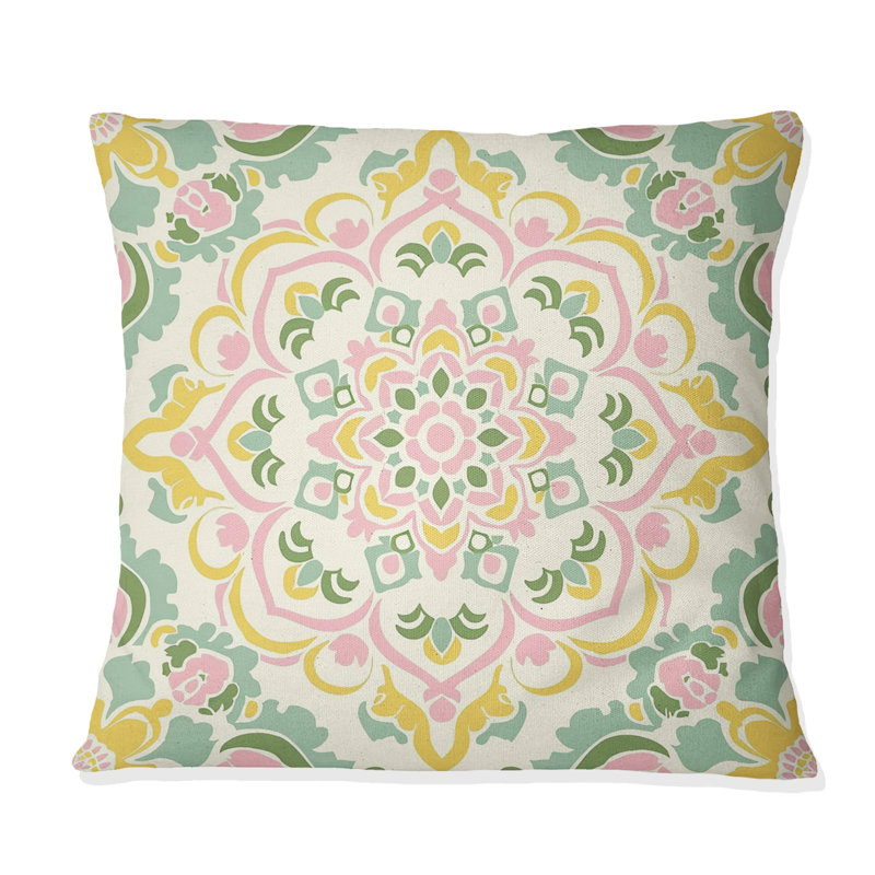 Coussin Boho Mandela - Boho, H 16 po x l 16 po, Carrée