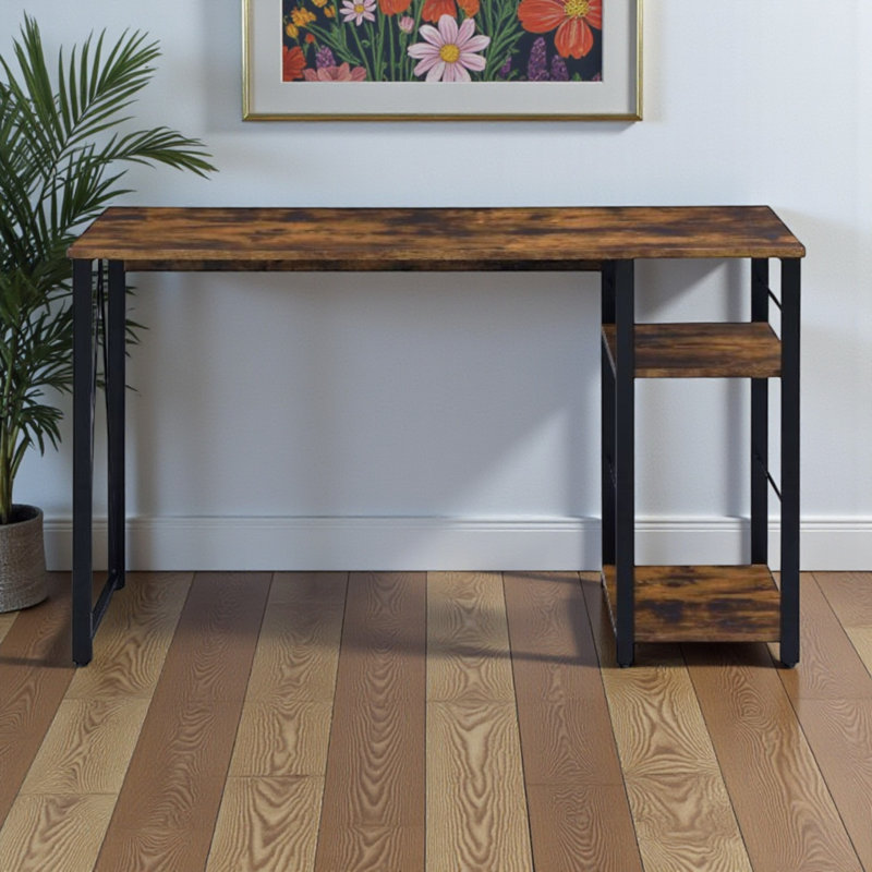 Bureau rampe avec finition chêne vieilli et noir