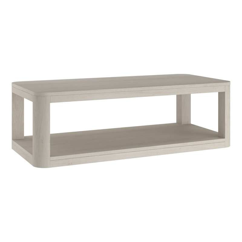 Stellan Analisia 47" Wide Rectangular Coffee Table in Alder, Alder White