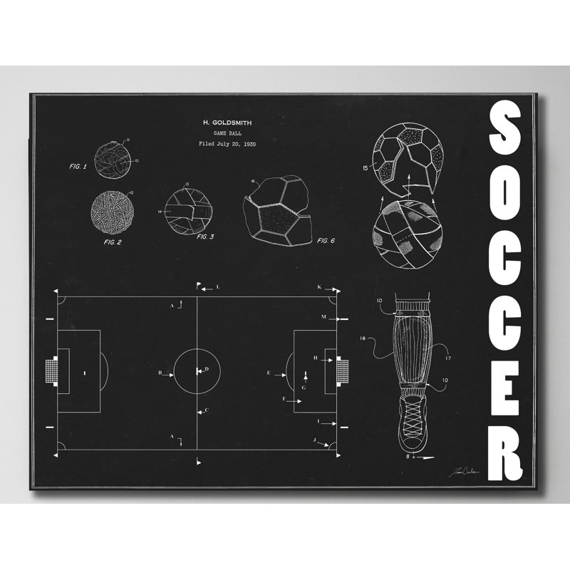 « football », impression sur toile tendue, H 36 po x l 48 po x P 1,5 po