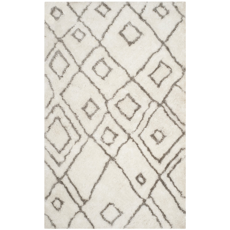 Toronto Shag Hand Tufted Performance Geometric Rug, Rectangle 3' x 5'