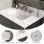 Comptoir de meuble-lavabo en marbre 31 po, comptoir blanc avec trous de robinet pré-percés, comptoir de salle de bain avec lavabo central rectangulaire encastré et dosseret de 4 po de hauteur, meuble-lavabo Bianco Carrara Venato
