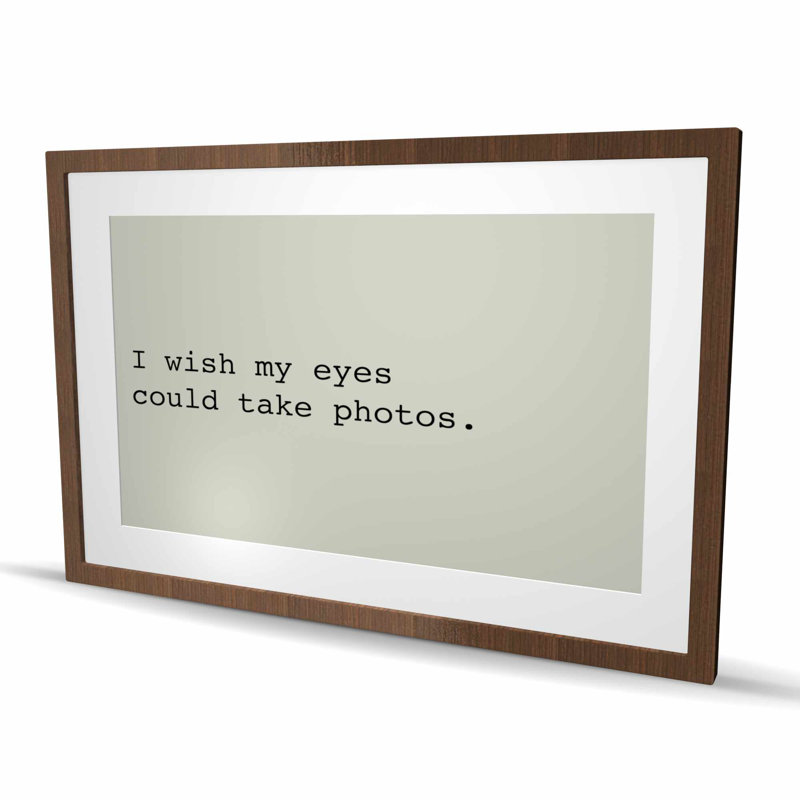 «I Wish My Eyes For May Photo - Shapes Beige», reproduction encadrée