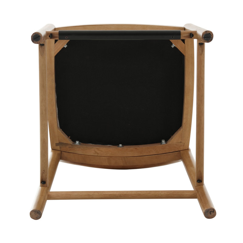 White and Natural Wood Counter Height Bar Stools with Rattan Backrests