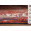 Tapis rouge géométrique 9 x 11 po