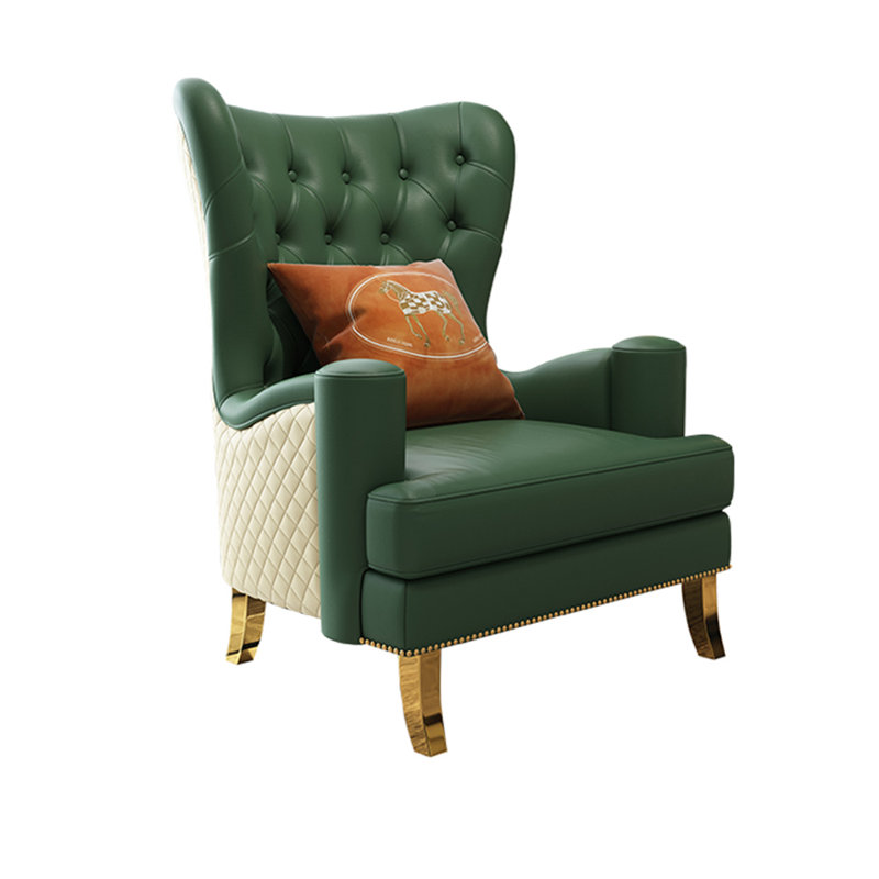 Fauteuil inclinable en similicuir Maksym, Similicuir vert Lakitra