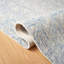 Tapis bleu / gris / beige en laine / coton touffeté à la main Anish-871637367
