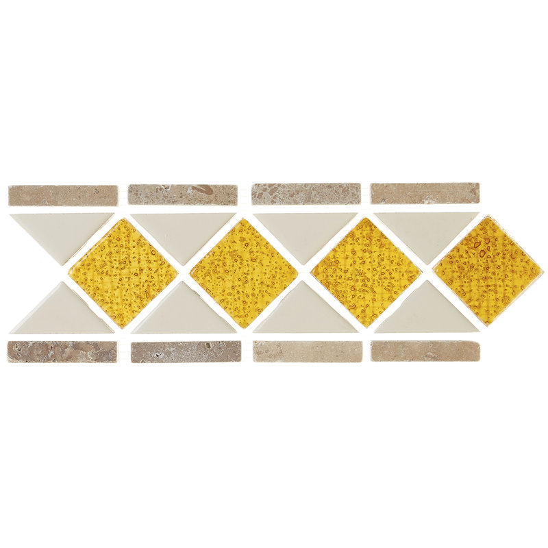 Tuile de carreaux listels carreaux en pierre naturelle 4" x 11" en amande/récif/noche Morrison