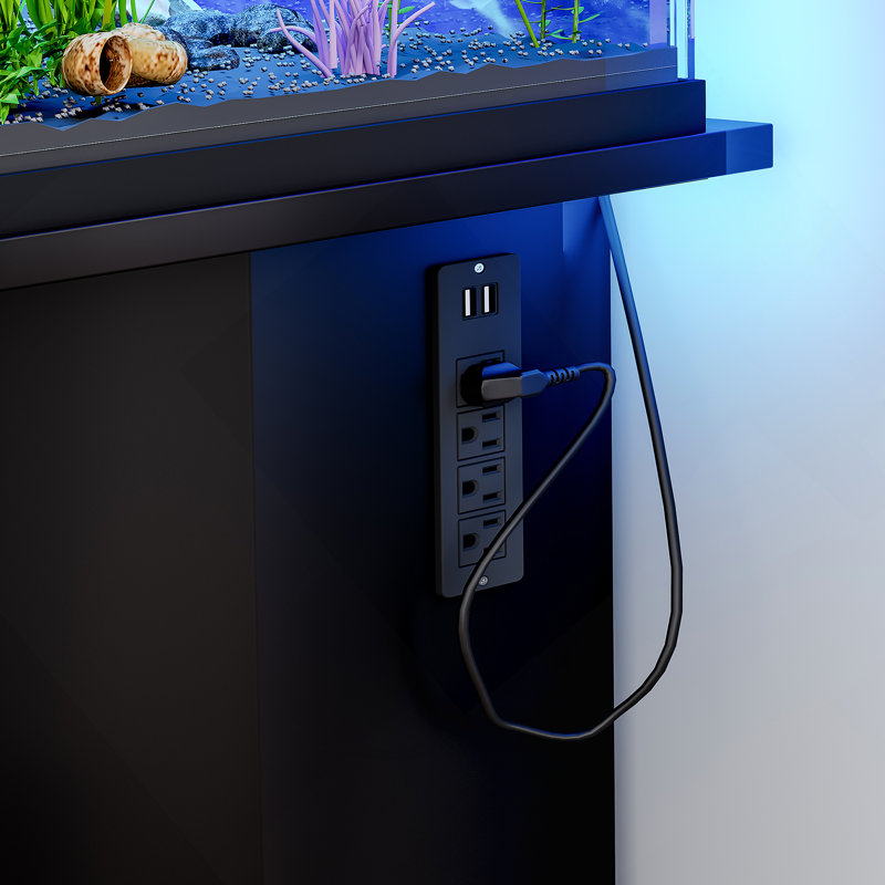 Armoire décorative, support d'aquarium avec prise de courant pour aquarium