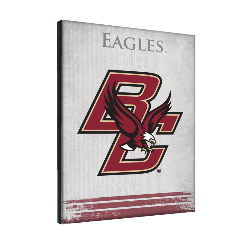 NCAA - Impression sur toile tendue, H 15 po x l 20 po x P 1 po, Eagles du Collège Boston