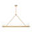 4-Light Clear Bell Glass Linear Modern Chandelier