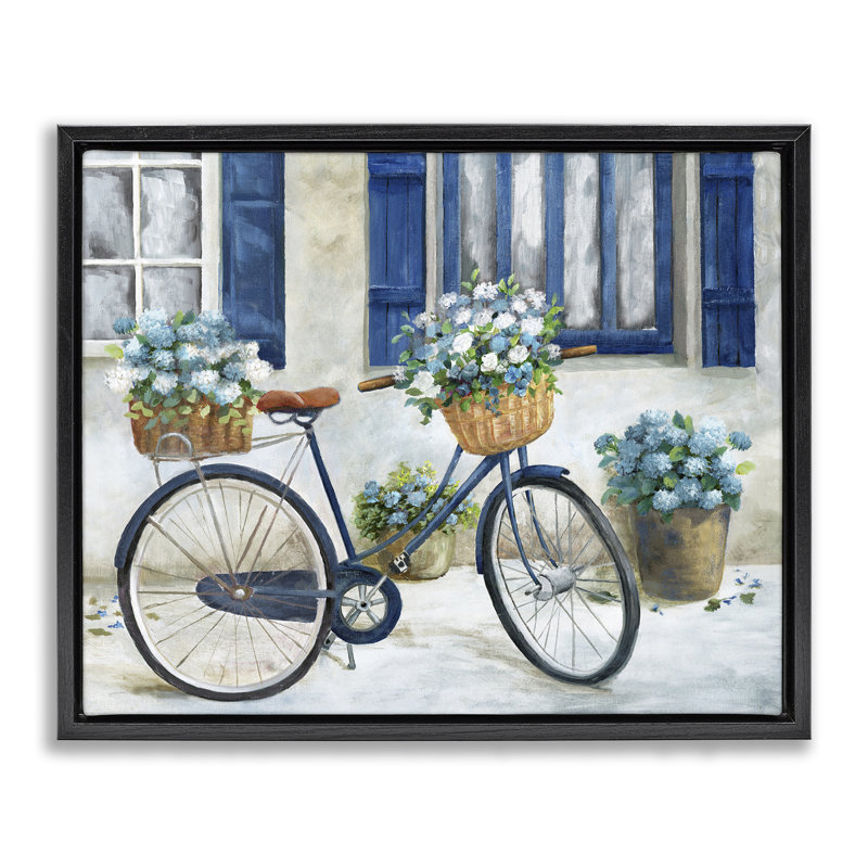 Fenêtres de bicyclette et de chalet, Cadre flottant noir de jais, H 17 po x l 21 po