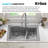 KRAUS Quarza™ 33" L Dual Mount 60/40 Double Bowl Granite Kitchen Sink-119749451