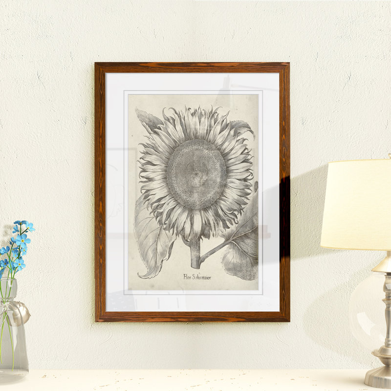« fresco-tournesol i » par paul cezanne-reproduction d’art sur image, H 32 po x l 44 po x 1,25 po, Papier avec cadre érable