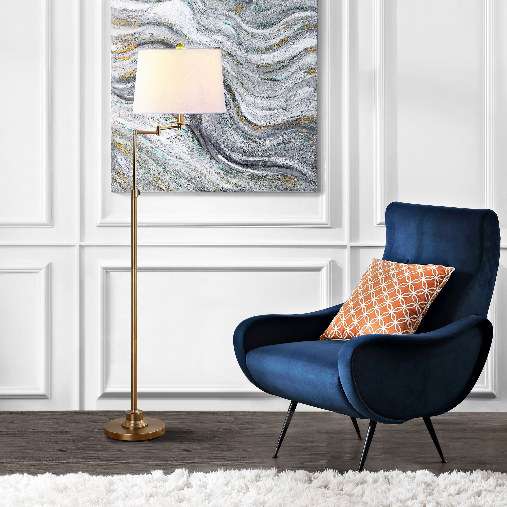 Rosalie Swing Arm Floor Lamp - Thumbnail 3