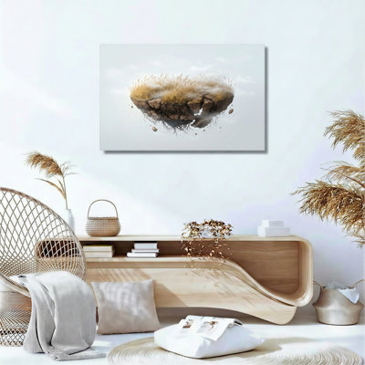 Ensemble de 1 tableau sur toile représentant une île flottante
