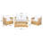 Anyuta Wood 4 - Person Patio Conversation Set with Cushions-548474028