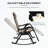 Set of 2 Foldable Zero Gravity Reclining Rocking Chairs with Cup Holders and Pillows-108312862