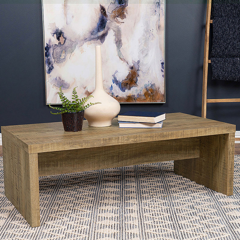 Table basse rectangulaire en bois d'ingénierie
