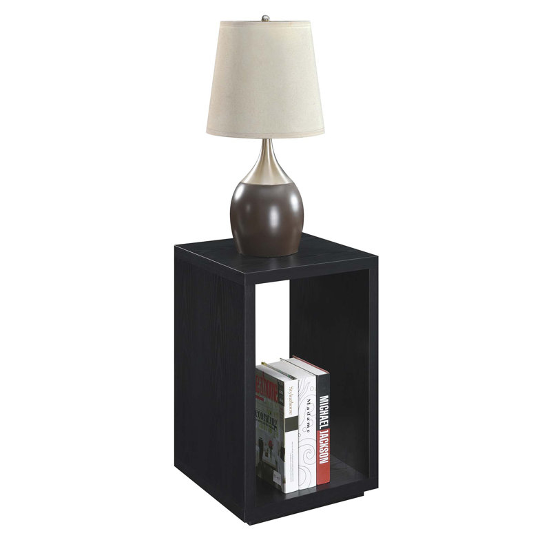 Table de bout avec rangement Jaffrey, Noir