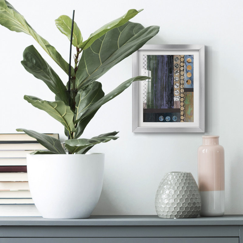 Mashup I -Framed Print, 25.5" H x 17.5" W, Silver