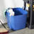 Hokku Designs 25 Liter 6.6 Gallon Durable Plastic Storage Tote, Blue (12 Pack)