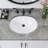 19.4" W X 15.7" D Undermount Round Bathroom Sink Ceramic Vitreous China Basin White Bath Vessel Sink with Integrated Overflow