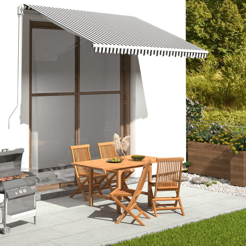 VidaXL Awning Fabric Replacement Awning Cover Sunshade Canvas for Balcony, 96.5" W x 110.2" L