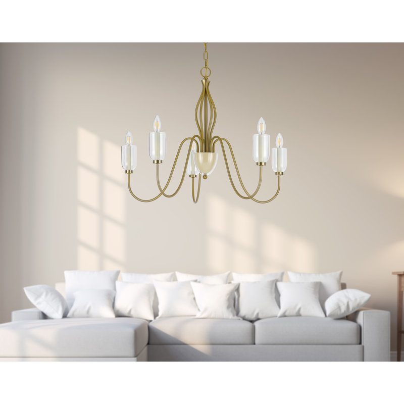 Lustre en métal 5 lumières Kalamaria